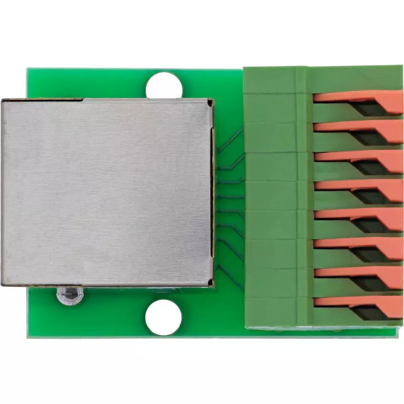 RJ45 Cat.5e Buchse auf Push-In-Klemme, 8-polig, geschirmt