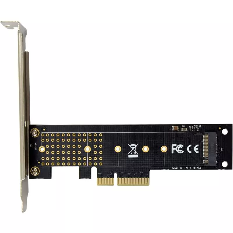 PCIe x4 zu M.2 NVMe Adapterkarte (Key M, 22110), Low-Profile