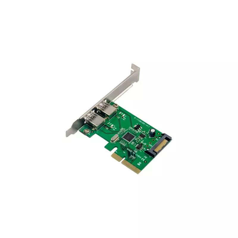 USB Schnittstellenkarte, PCIe x4, 2x USB-A 3.2 Gen. 2 (10 Gb/s), SATA, Low-Profile