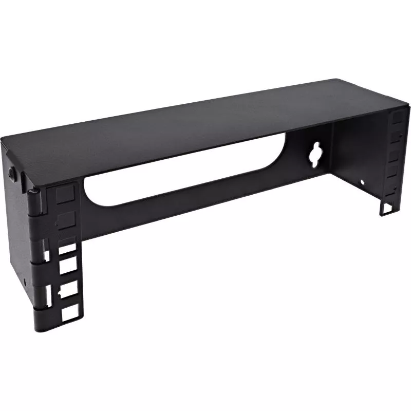 10" Mini Wandrack, 2HE, 7,6 cm Tiefe, schwarz