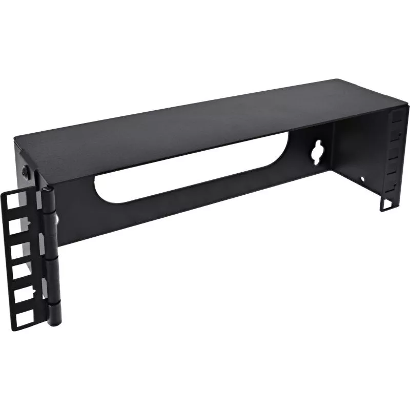10" Mini Wandrack, 2HE, 7,6 cm Tiefe, schwarz