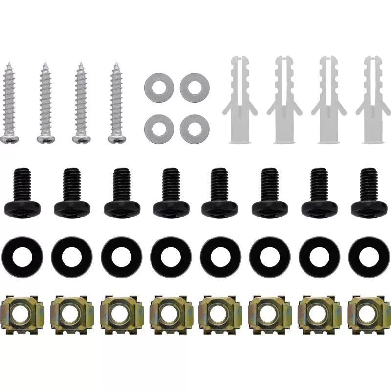 10" Mini Wandrack, 2HE, 7,6 cm Tiefe, schwarz