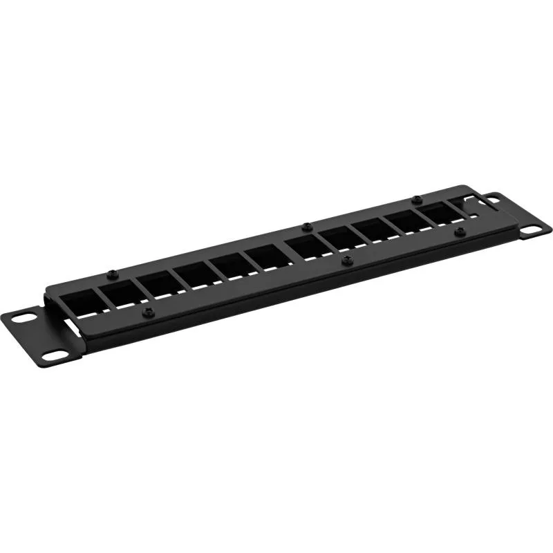 10 Zoll Leerpanel 12 Port, 1HE, für Keystone Module, schwarz