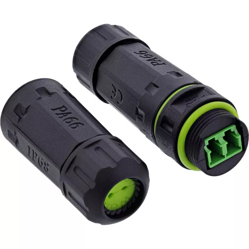 LWL Kupplung LC-LC Duplex – Singlemode OS1/OS2, IP68, M20