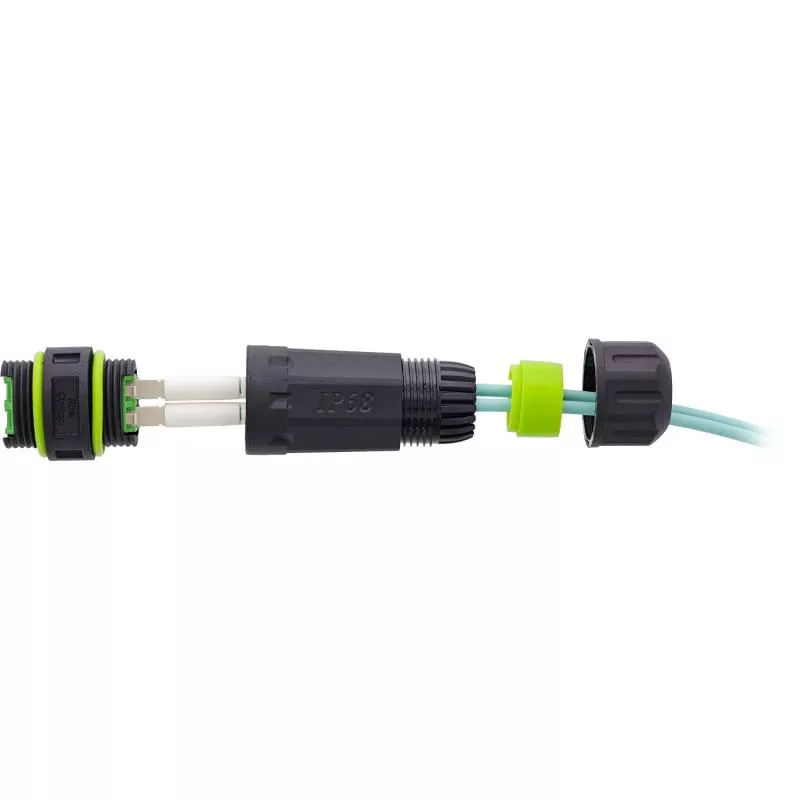 LWL Kupplung LC-LC Duplex – Singlemode OS1/OS2, IP68, M20