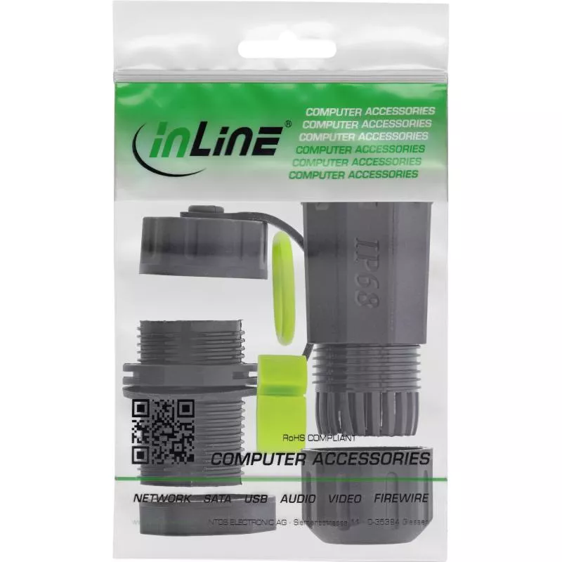 LWL Kupplung LC-LC Duplex – Singlemode OS1/OS2, IP68, kurz, M20