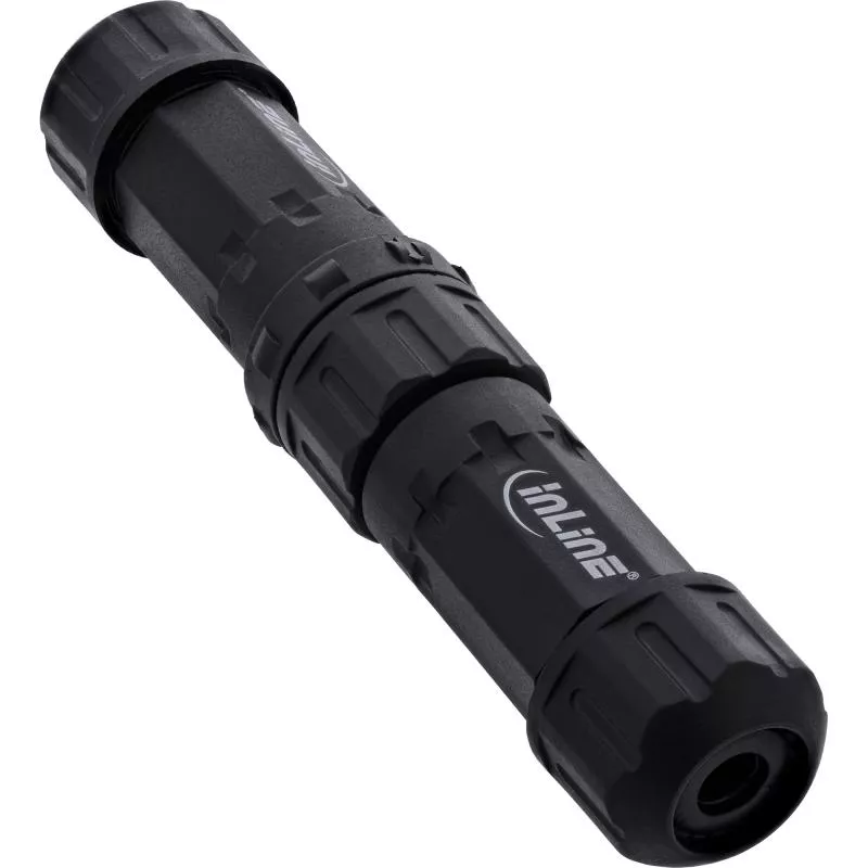 IP68 Kabelverbinder 3-polig, 20A / 500V, Stecker/Buchse, M20, schwarz