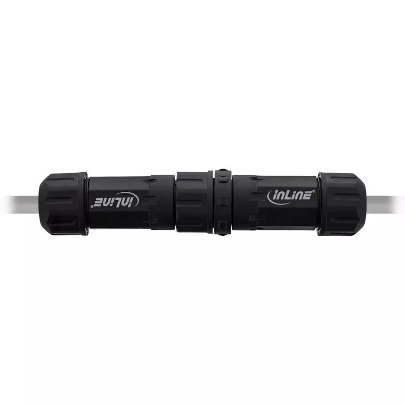 IP68 Kabelverbinder 3-polig, 20A / 500V, Stecker/Buchse, M20, schwarz