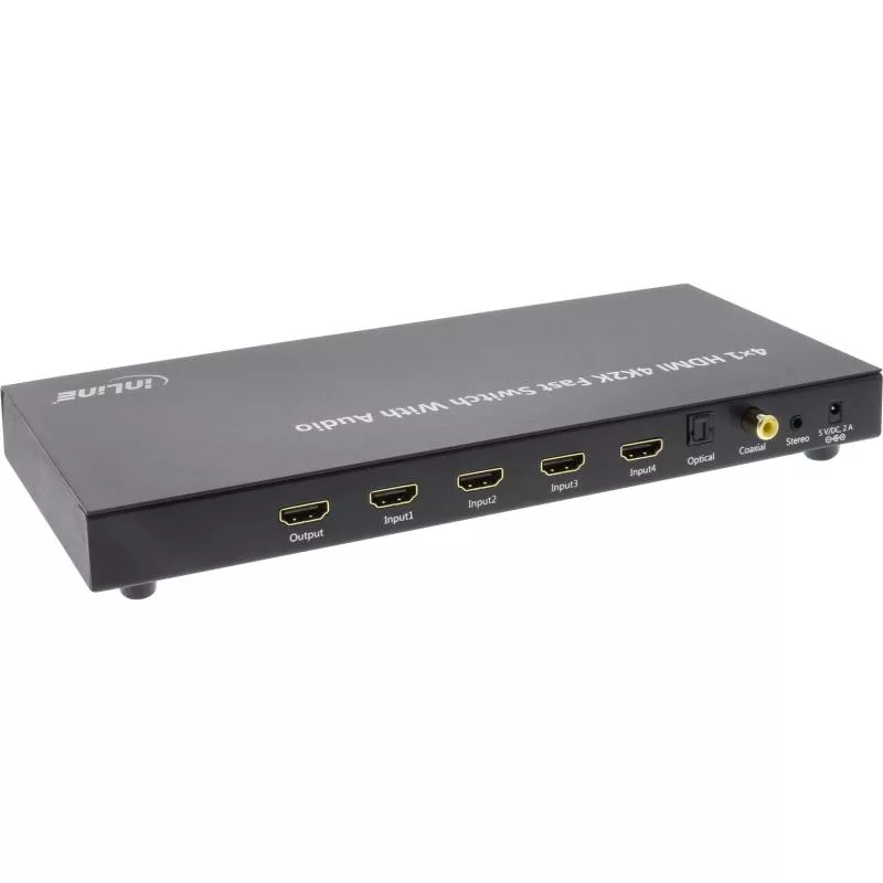 InLine® HDMI Switch Umschalter 4-fach 4Kx2K kompatibel mit Audio out InLine® HDMI Switch Umschalter 4-fach 4Kx2K kompatibel mit Audio out