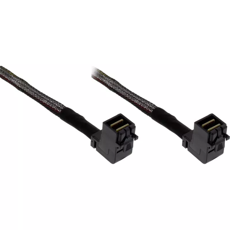 Mini-SAS HD Kabel – SFF-8643 auf SFF-8643, 4i, 12G, beidseitig gewinkelt
