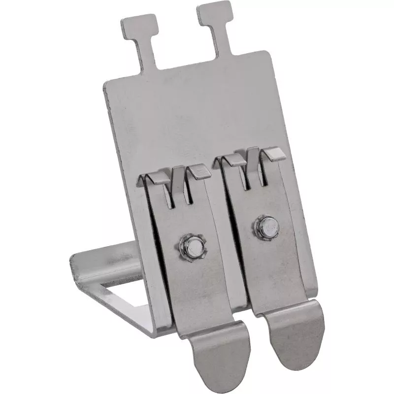 Keystone Hutschienenhalter 2-fach, Metall, mit Lasche zur Zugentlastung