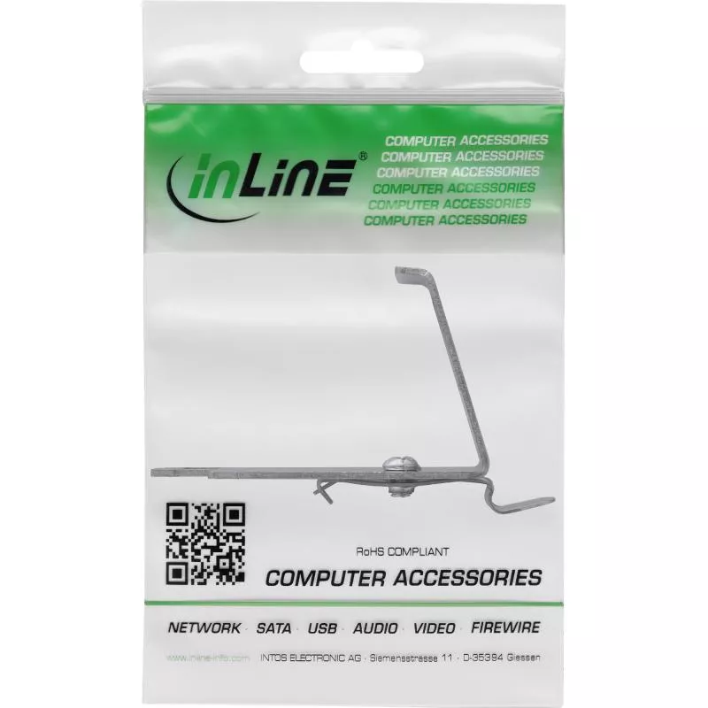 Keystone Hutschienenhalter 2-fach, Metall, mit Lasche zur Zugentlastung