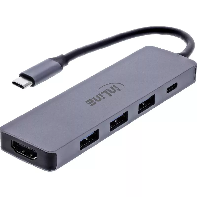 USB-C Multifunktions-Hub – 3x USB-A 5 Gbit/s, HDMI 4K/60 Hz, PD 100 W