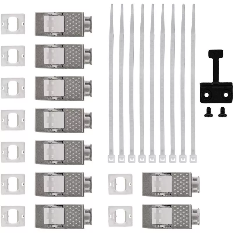 Keystone Verteilerkasten Cat.6A – 9 Port – Wand-/Hutschienenmontage – inkl. RJ45 Keystone-Module