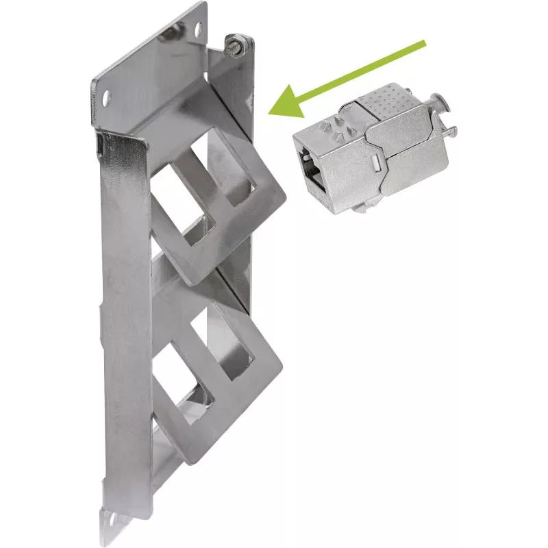 Keystone Verteilerkasten Cat.6A – 12 Port – Wand-/Hutschienenmontage – inkl. RJ45 Keystone-Module