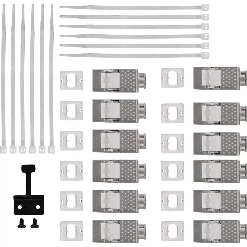 Keystone Verteilerkasten Cat.6A – 12 Port – Wand-/Hutschienenmontage – inkl. RJ45 Keystone-Module
