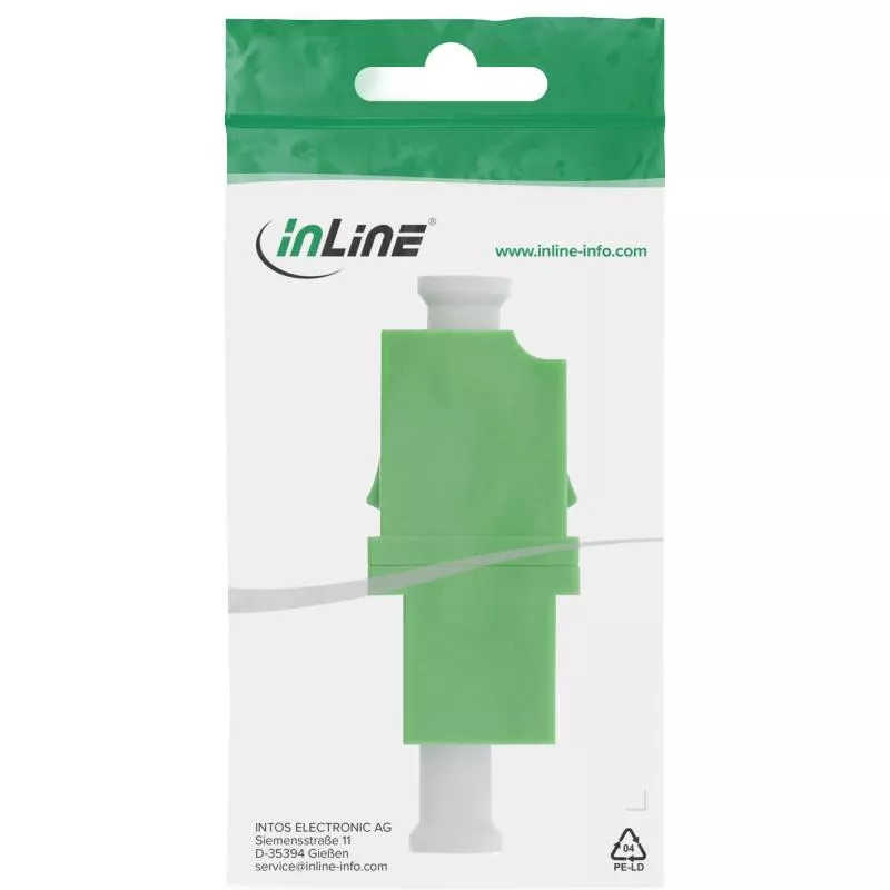 LWL Kupplung LC-LC Simplex – Singlemode OS1/OS2 – Keramik – grün