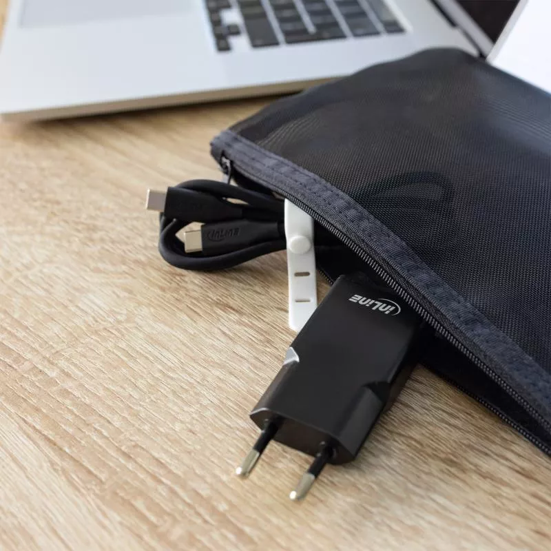 USB-C Ladegerät 30W schwarz, Dual USB-C, PD/PPS, GaN