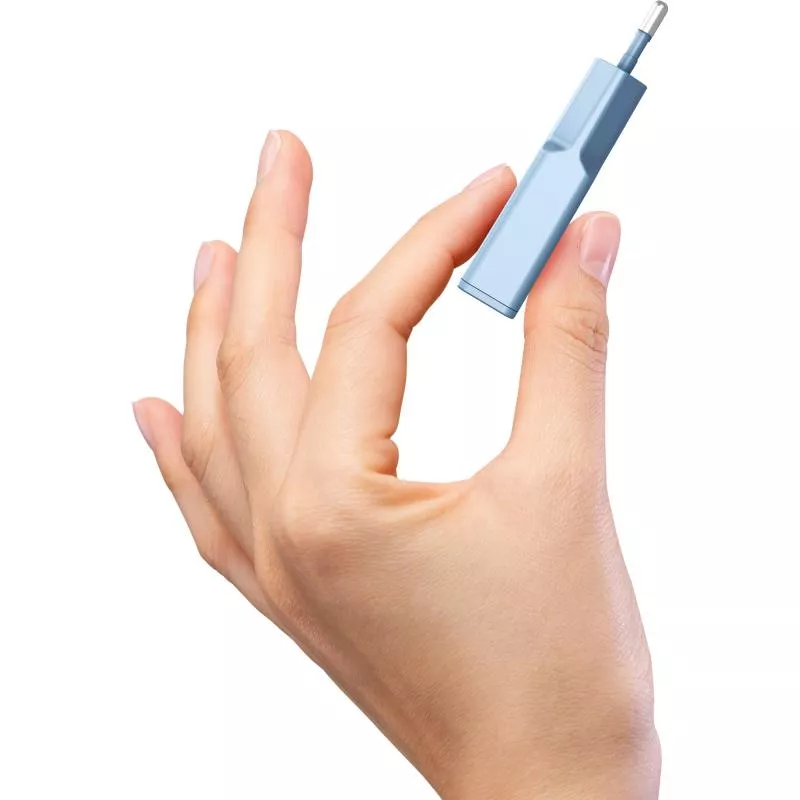 USB-C Ladegerät 30W blau, Dual USB-C, PD/PPS, GaN
