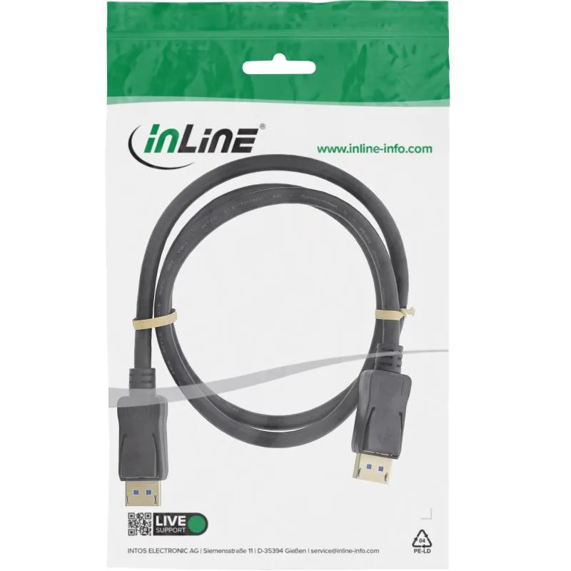 DisplayPort 2.1 Kabel UHBR20, 80 Gb/s, vergoldete Kontakte
