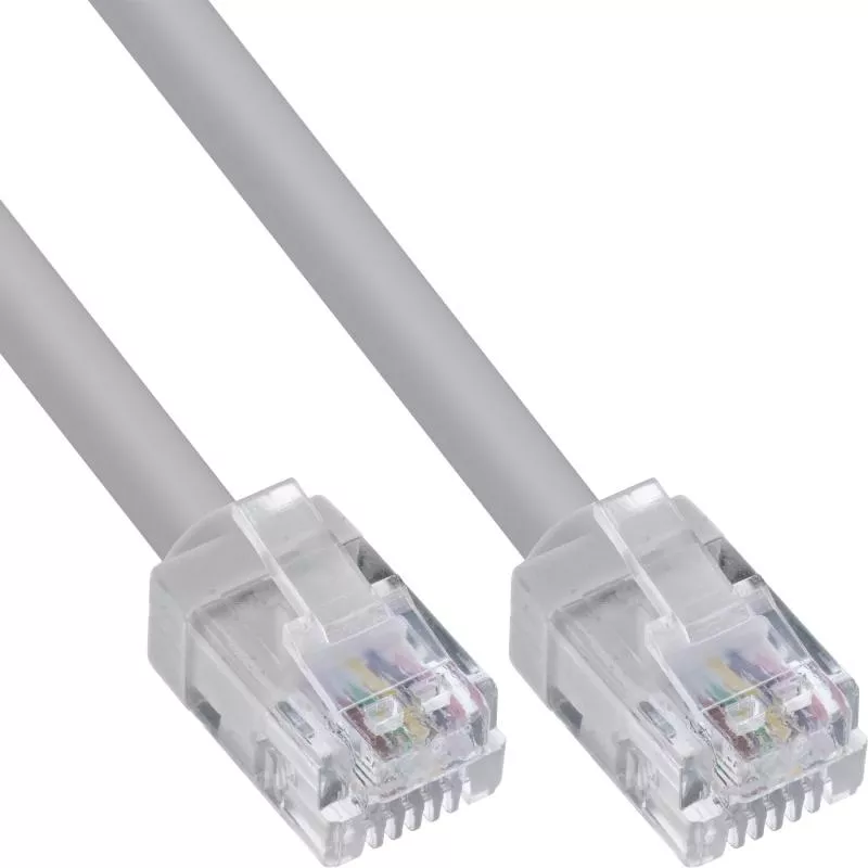 Modular-Rundkabel RJ12, 6adrig, 6P6C, Stecker/Stecker