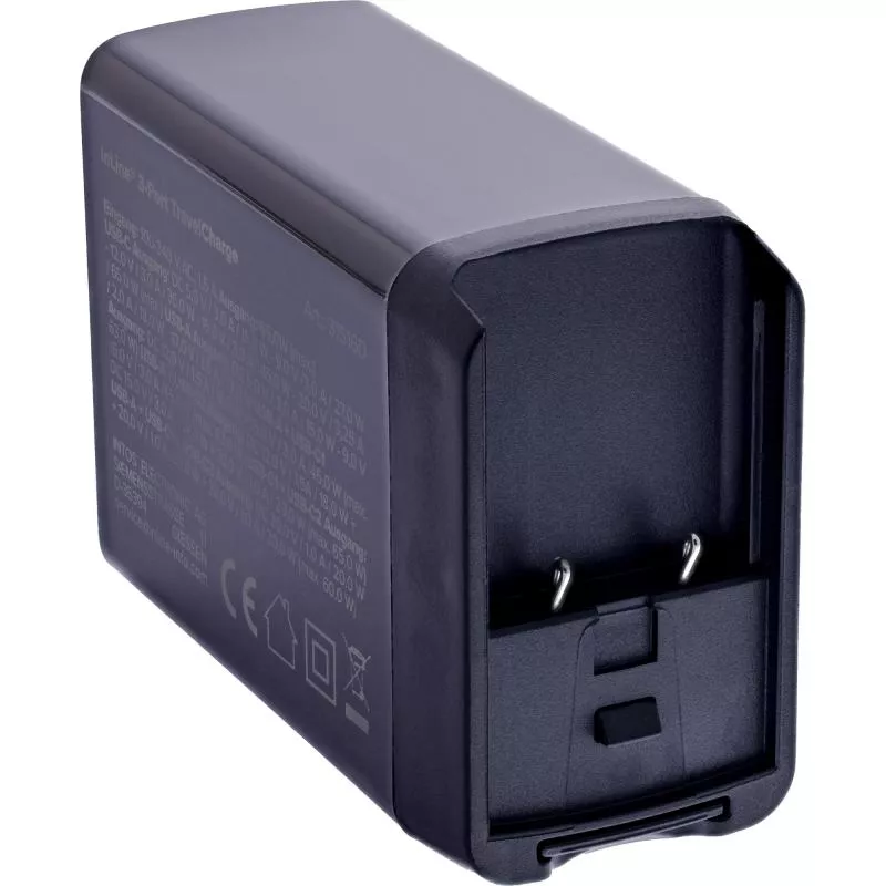 3-Port Reise-Netzteil 65W, 2x USB-C, 1x USB-A, GaN