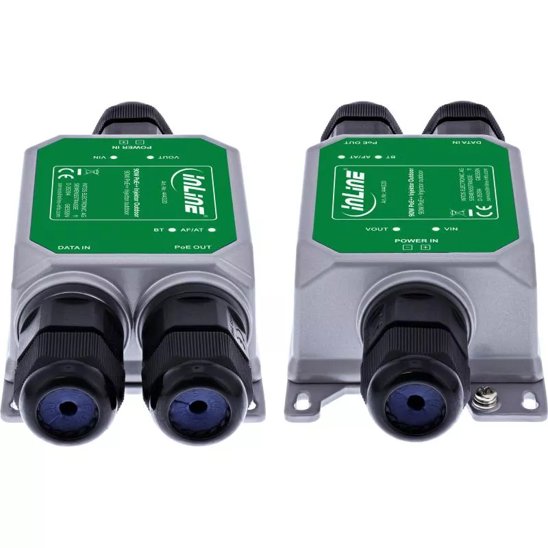 PoE++ Injektor Outdoor IP67, 10 Gb/s, 90 W