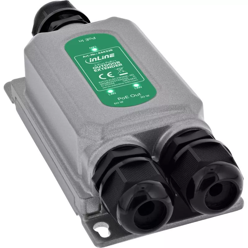Gigabit PoE Extender IP67, 2 Port, 90 W, IEEE 802.3bt