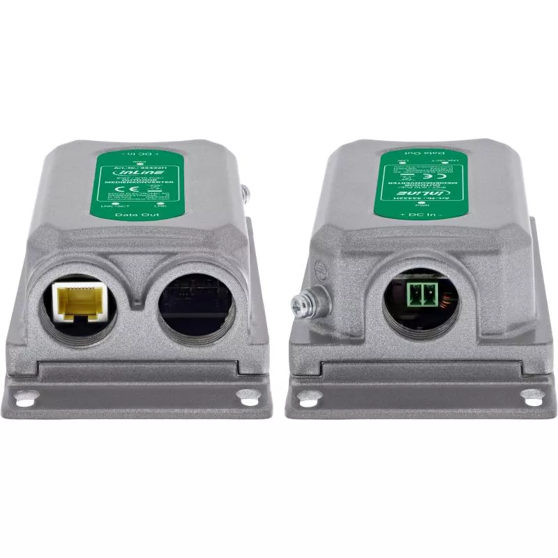 PoE+ Medienkonverter Outdoor IP67 IK10, RJ45/SFP, 1 Gb/s