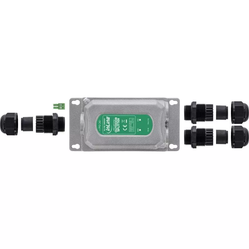 PoE++ Splitter Outdoor IP67 IK10, 60 W, 12 V, 1 Gb/s