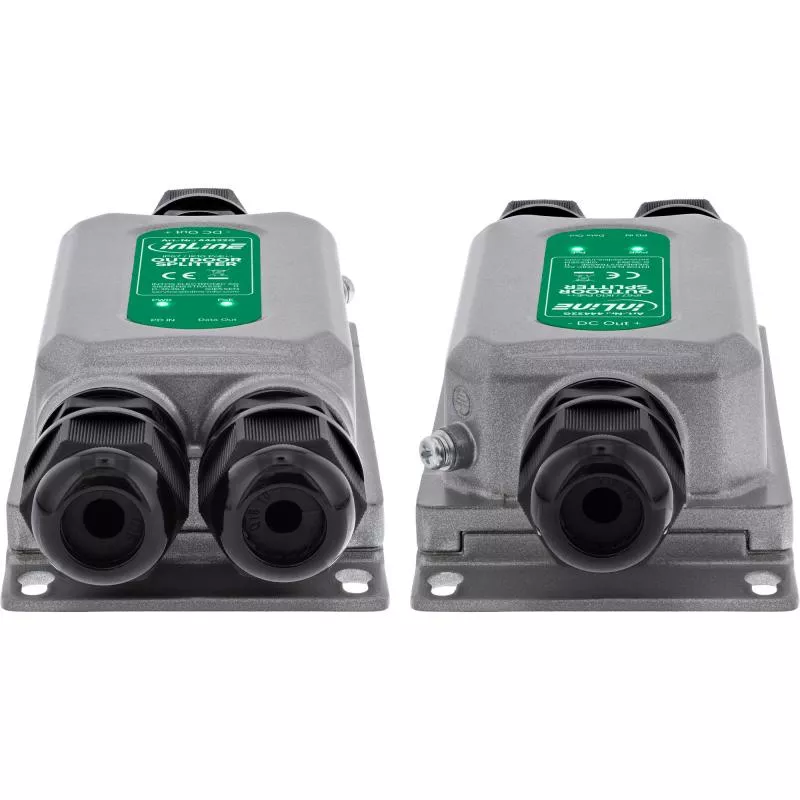 PoE++ Splitter Outdoor IP67 IK10, 60 W, 12 V, 1 Gb/s