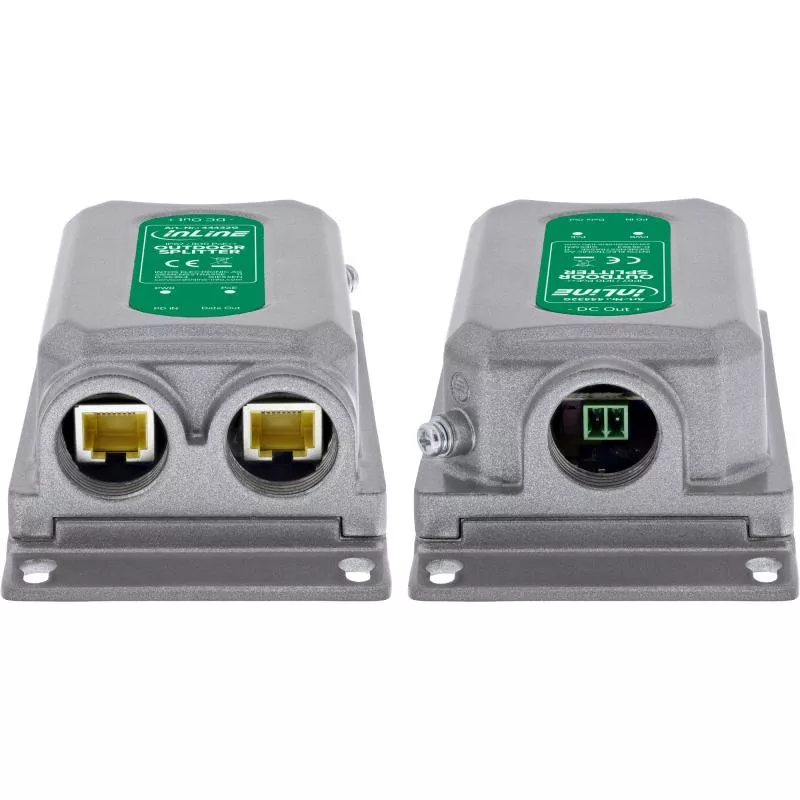 PoE++ Splitter Outdoor IP67 IK10, 60 W, 12 V, 1 Gb/s