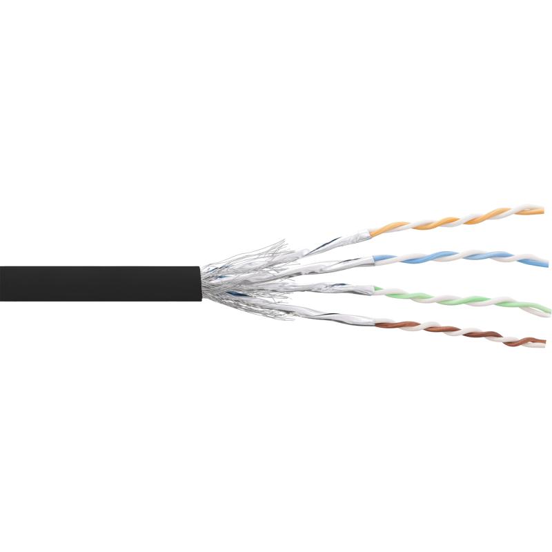 Cat.6 Patchkabel Meterware, S/FTP (PiMf), AWG27, PVC, 250 MHz, 100 m