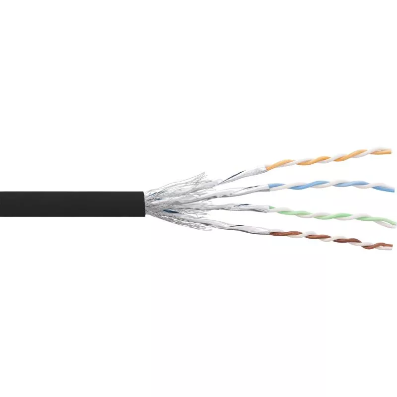 Cat.6 Patchkabel Meterware, S/FTP (PiMf), AWG27, PVC, 250 MHz, 100 m