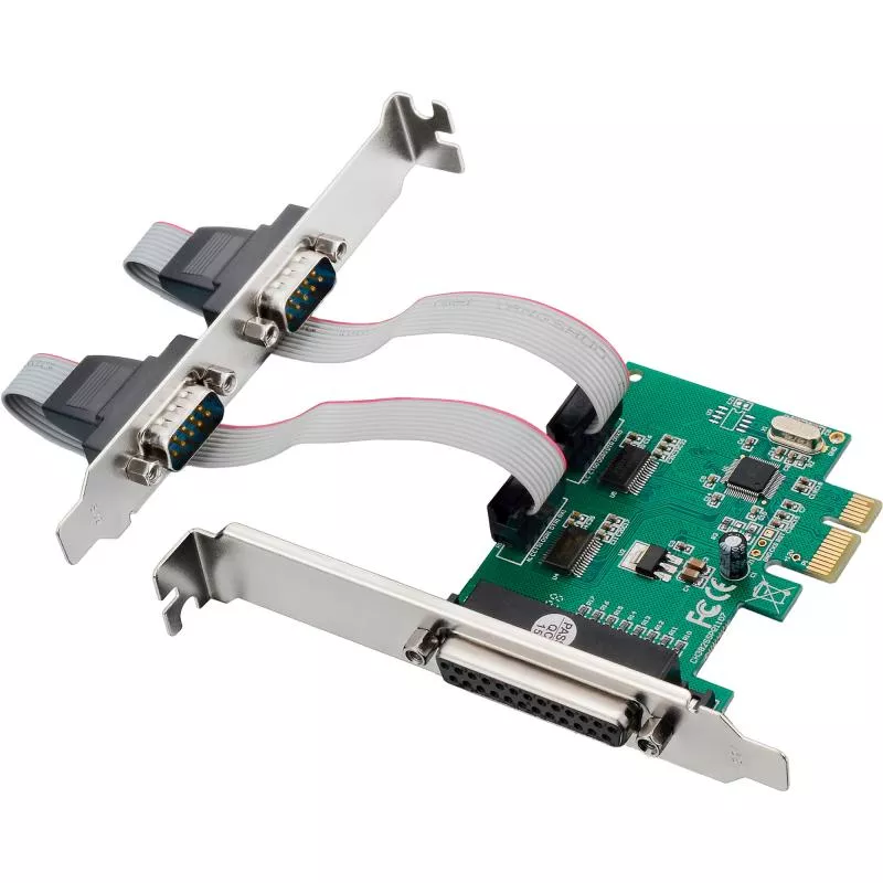 PCIe Karte 2x RS-232, 1x Parallelport IEEE 1284