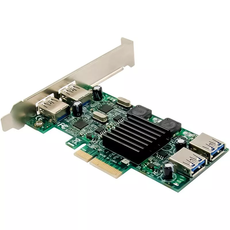 USB 3.2 Gen.1 PCIe Karte, 4-Port intern/extern