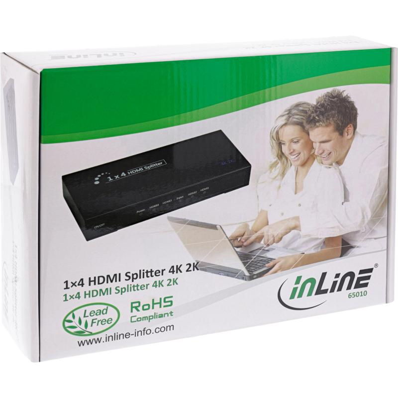 InLine® HDMI Splitter Verteiler 4fach 4K2K kompatibel