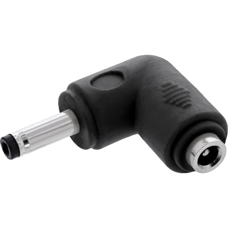 DC Winkeladapter 4,0x1,7 mm, Stecker/Buchse, schwarz