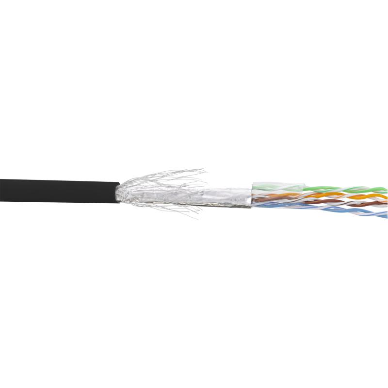 Cat.5E Patchkabel Meterware, SF/UTP, AWG26, PVC, 100 m
