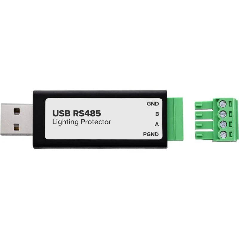 USB zu RS485 Konverter mit Blitzschutz, USB-A auf Schraubklemme