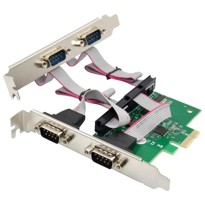 PCIe x1 Schnittstellenkarte mit 4x RS-232 (seriell), Low Profile