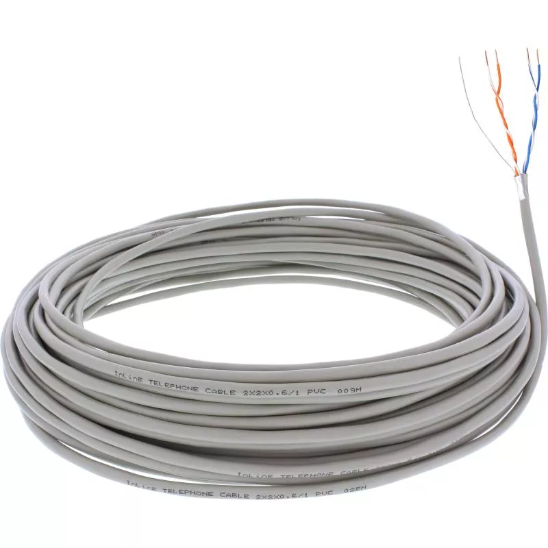 InLine® Telefon Kabel 4adrig 2x2x0,6mm zum Verlegen 25m Ring InLine® Telefon Kabel 4adrig 2x2x0,6mm zum Verlegen 25m Ring