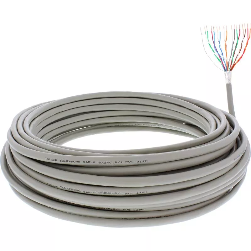 InLine® Telefon Kabel 16adrig 8x2x0,6mm zum Verlegen 25m Ring InLine® Telefon Kabel 16adrig 8x2x0,6mm zum Verlegen 25m Ring
