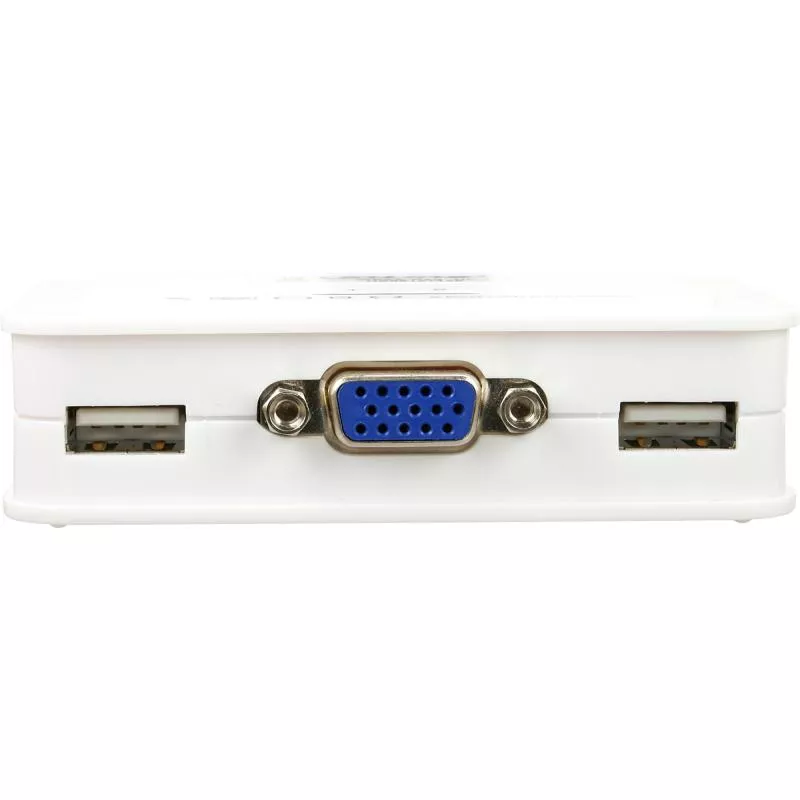 InLine® KVM Switch 2fach VGA USB mit Audio integr. Kabel