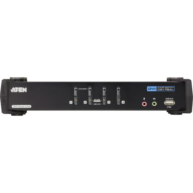 ATEN CS1784A CubiQ KVMP Switch 4fach DVI USB 2.0 Audio 2.1