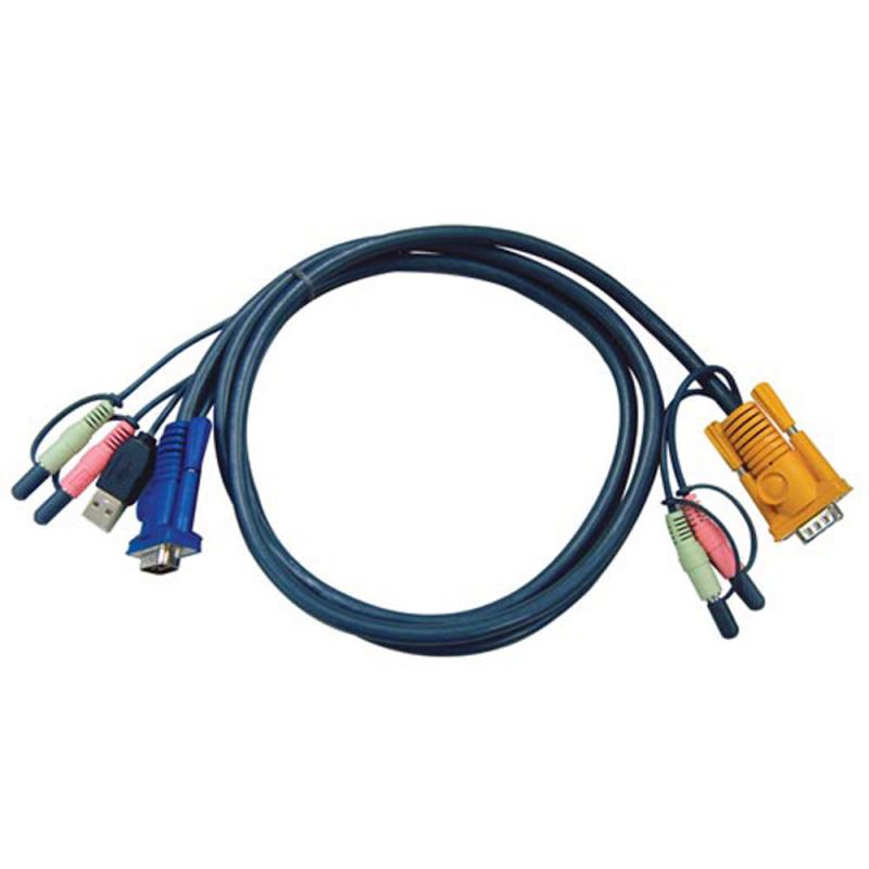 ATEN 2L-5302U KVM Kabelsatz VGA USB Audio Länge 1,8m