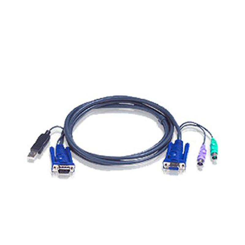 ATEN 2L-5502UP KVM Kabelsatz VGA PS/2 zu USB Länge 1,8m