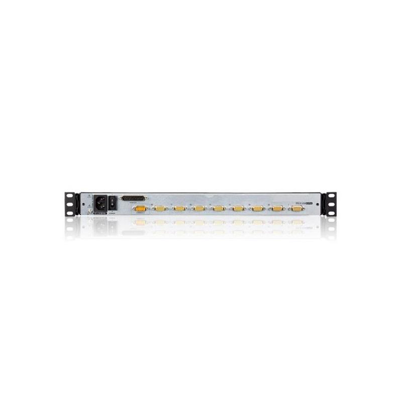 ATEN CL5808N ATA KVMP Switch 8fach Slideaway Konsole mit 19" Display USB PS/2 Dual Rail USB Peripheralport
