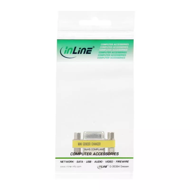 InLine® Mini Gender Changer 15pol HD Buchse / Buchse