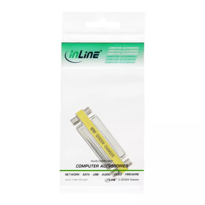 InLine® Mini Gender Changer 25pol Sub D Buchse / Buchse InLine® Mini Gender Changer 25pol Sub D Buchse / Buchse